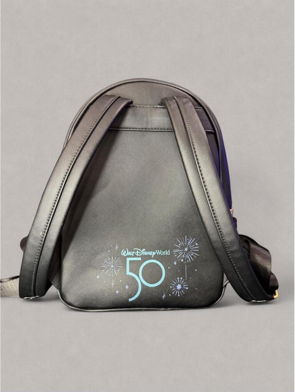 Disney World 50th Anniversary Loungefly black backpack - Picture 2 of 8